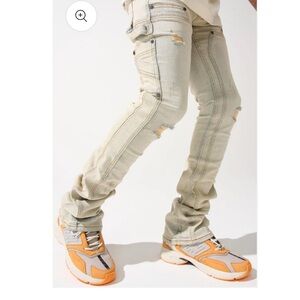 Serenede ''Cloud'' Stacked Cargo Jeans Size 30 waist NWT